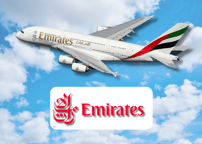 Emirates Airlines Logo and Premium Flight Services