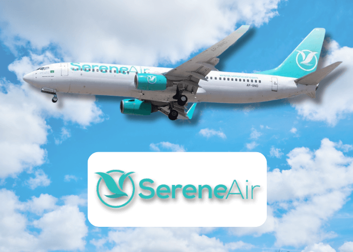 Serene Air Logo and Exceptional Flight Services
